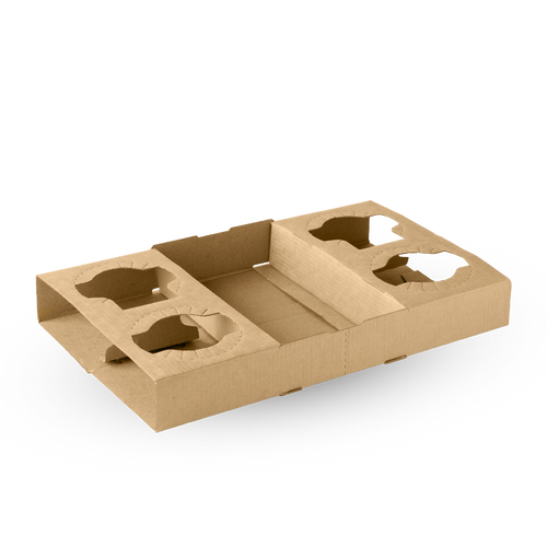 2 & 4 Cup BioCup Paper Tray - 100/carton