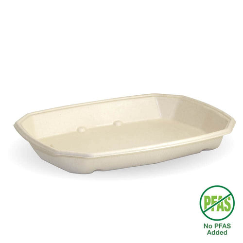 600ml Natural Plant Fibre Octa Takeaway Base