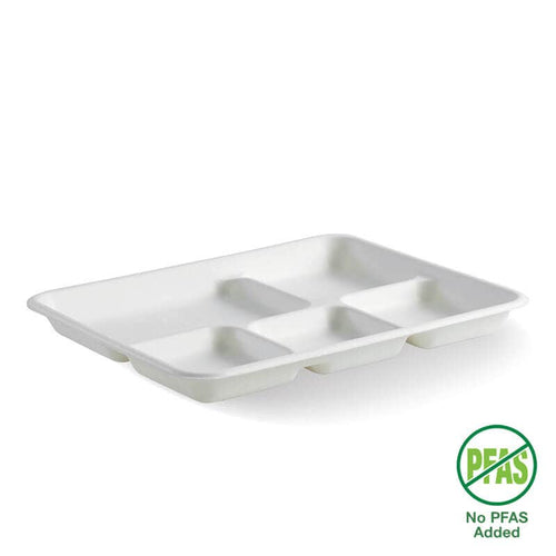 5-Compartment Plant Fibre Tray