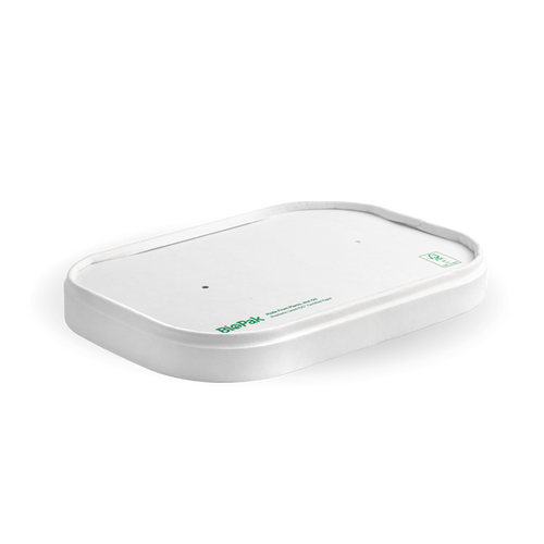500-1,000ml White Paper BioBoard Takeaway Lid