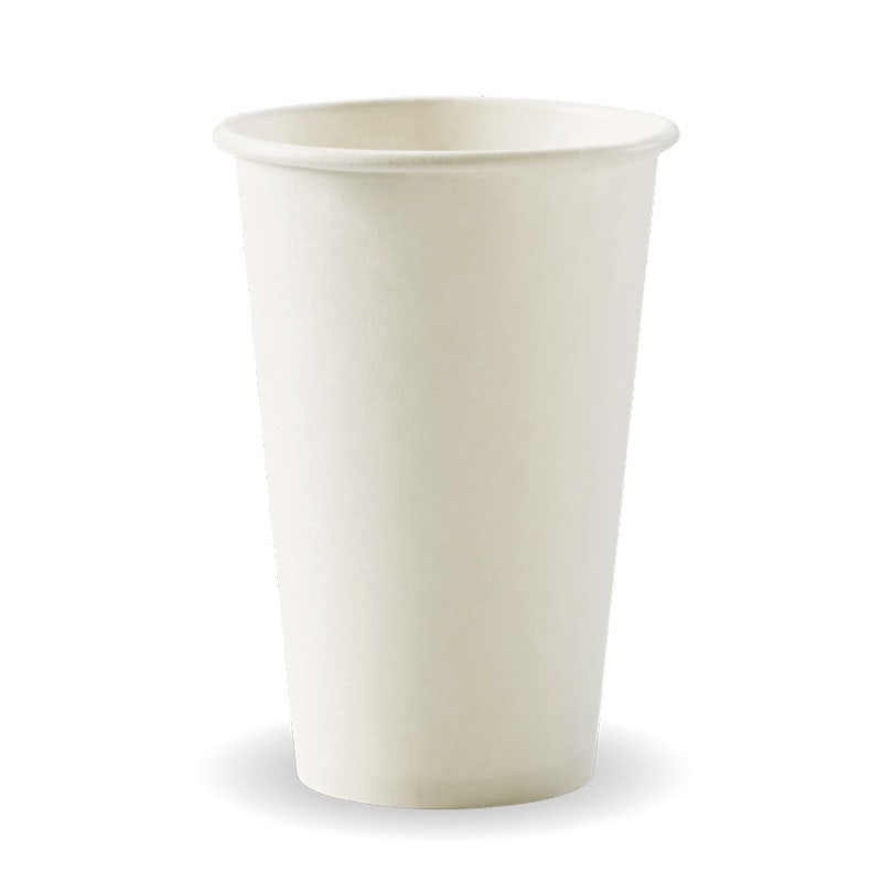 350ml / 12oz (80mm) White Single Wall BioCup