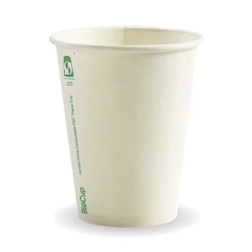 390ml / 12oz (90mm) White Single Wall BioCup - SA Compliant