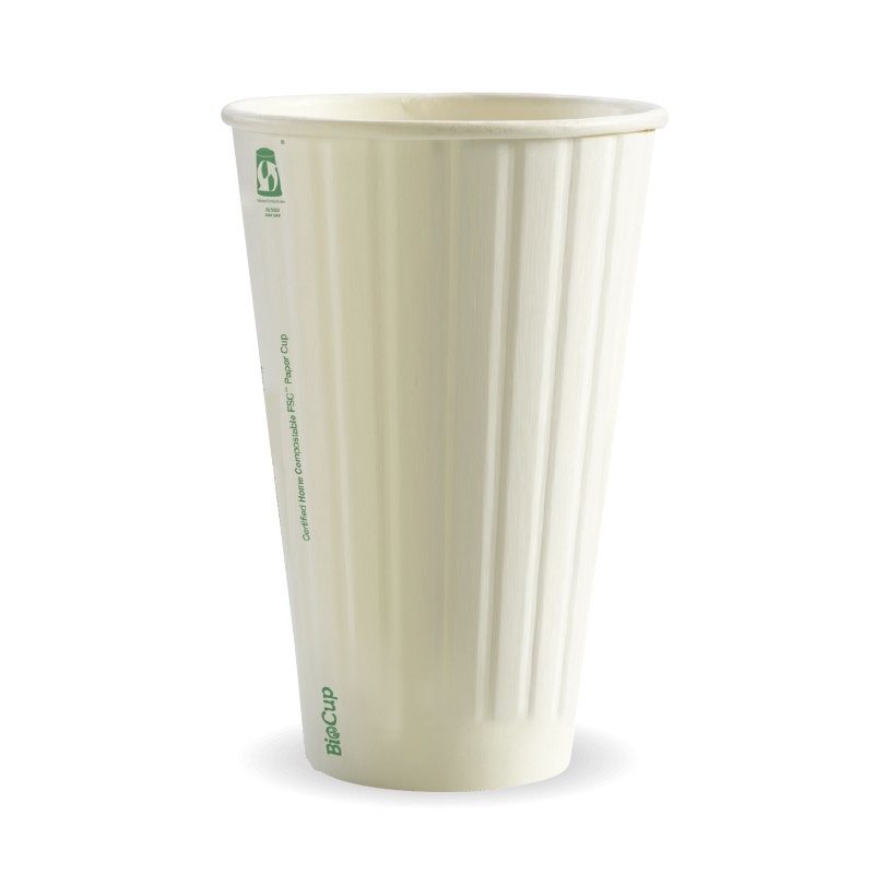 460ml / 16oz (90mm) White Double Wall BioCup - SA Compliant