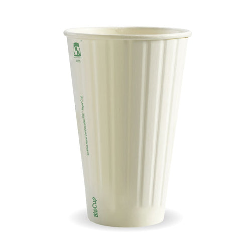 460ml / 16oz (90mm) White Double Wall BioCup - SA Compliant