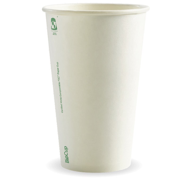 510ml / 16oz (90mm) White Single Wall BioCup - SA Compliant