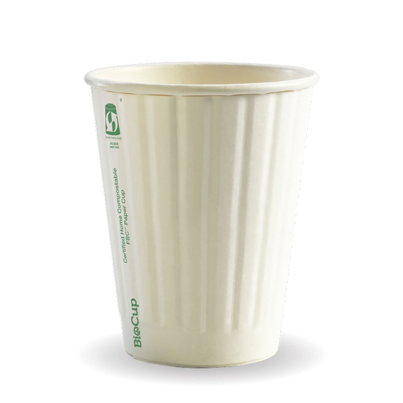 255ml / 8oz (80mm) White Double Wall BioCup - SA Compliant
