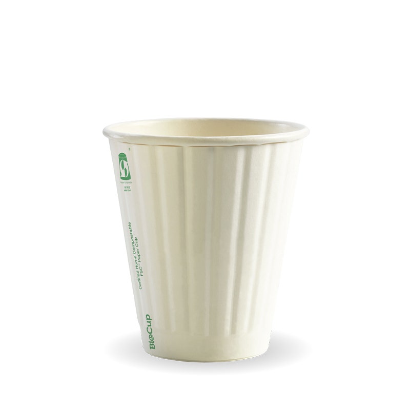 295ml / 8oz (90mm) White Double Wall BioCup - SA Compliant