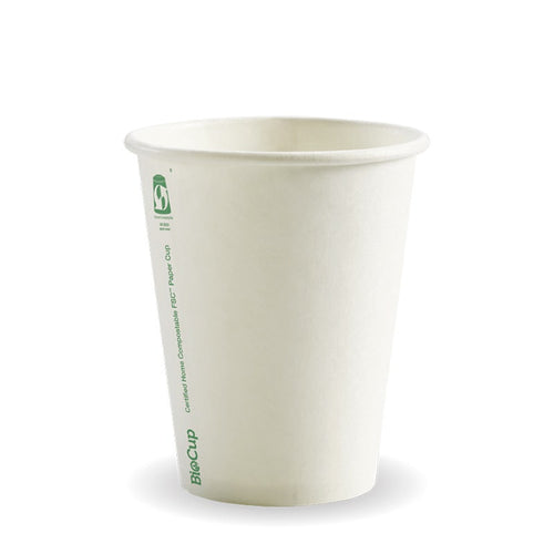 280ml / 8oz (80mm) White Single Wall BioCup - SA Compliant