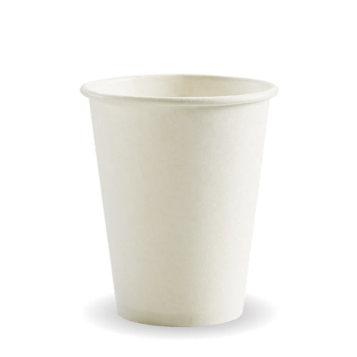 280ml / 8oz (80mm) White Single Wall BioCup