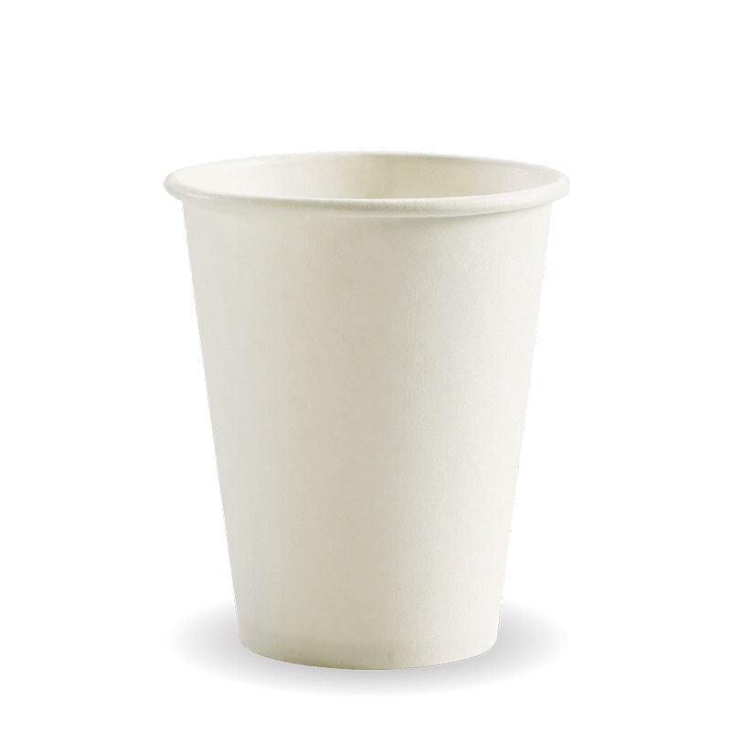280ml / 8oz (80mm) White Single Wall BioCup