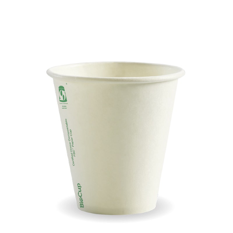 280ml / 8oz (90mm) White Single Wall BioCup - SA Compliant