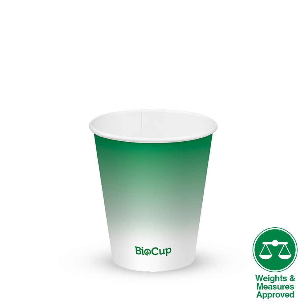 300ml / 10oz (90mm) Green Cold Paper BioCup