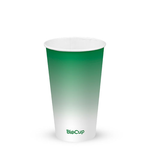 500ml / 16oz (90mm) Green Cold Paper BioCup