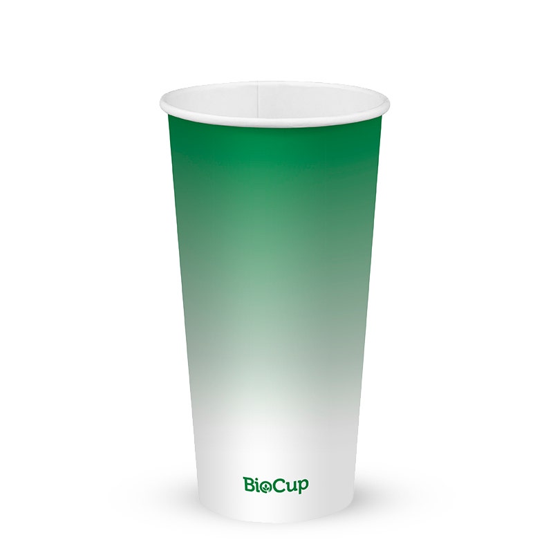 600ml / 20oz (90mm) Green Cold Paper BioCup