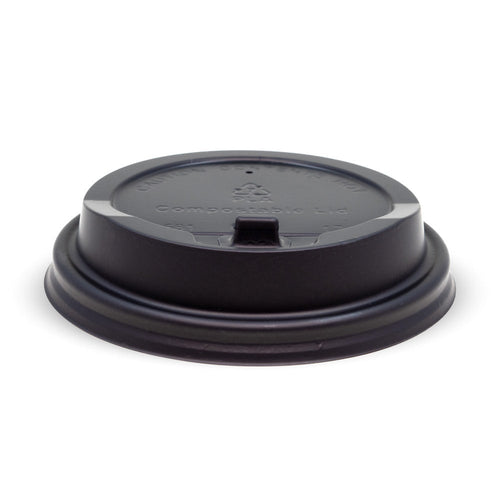 90mm Large Black Reclosable PLA BioCup Lid
