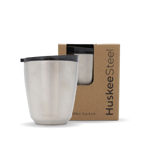 8oz HuskeeSteel Brushed Steel v2 (x12)