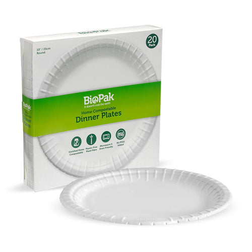 10 Pack - 31cm / 12" White BioPlates