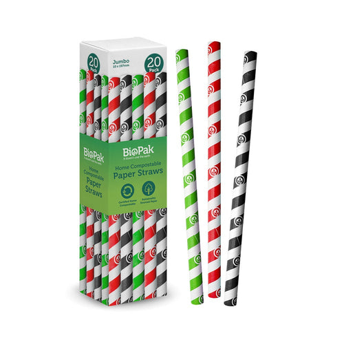 20 Pack - 10mm Mixed Jumbo BioStraws