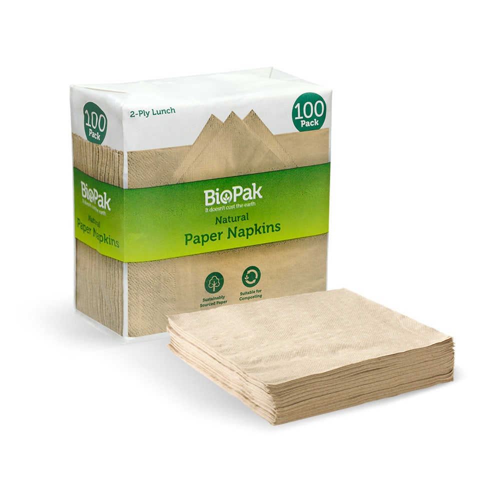 100 Pack - 1/4 Fold Natural Napkin