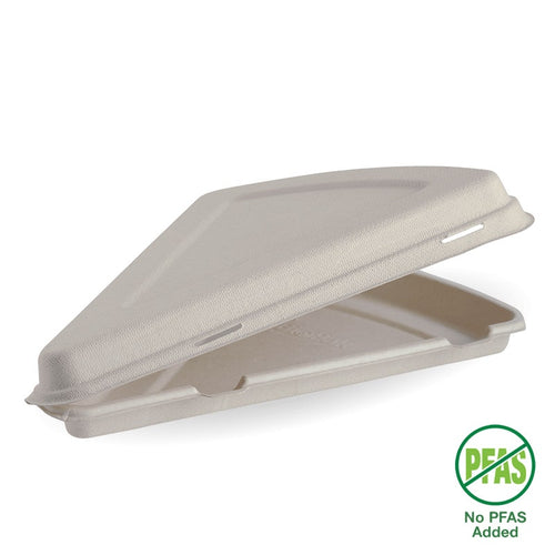 28x16x4cm / 9" Natural Plant Fibre Pizza Slice Clamshell