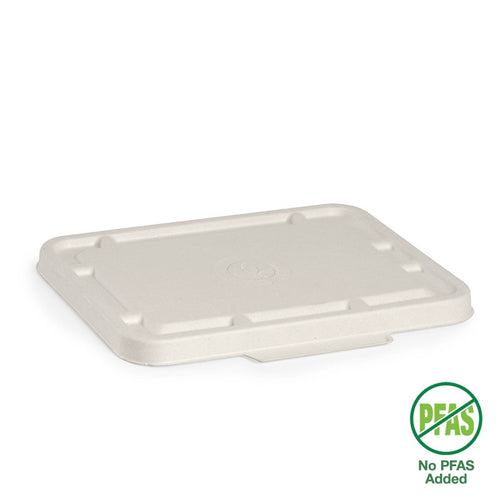 2 & 3-Compartment White Plant Fibre Takeaway Lid