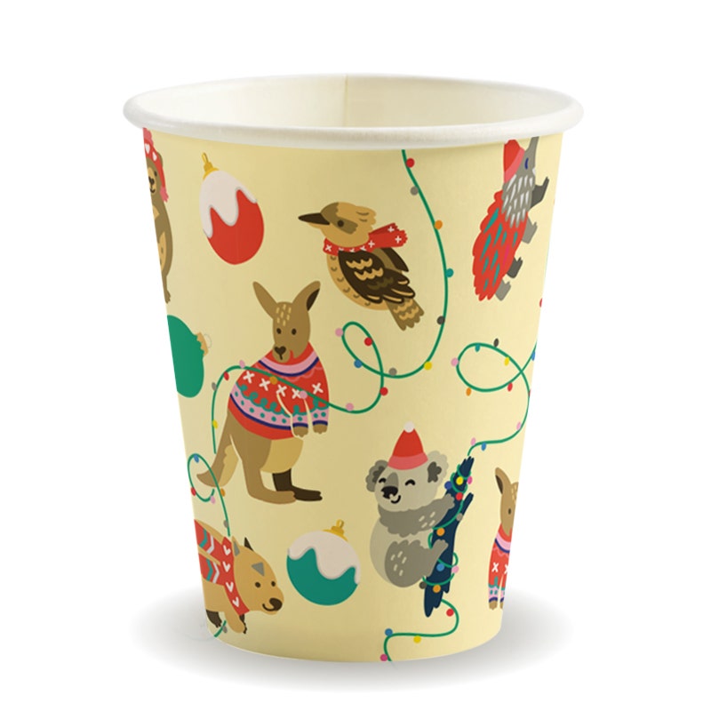 390ml / 12oz (90mm) Christmas Single Wall BioCup