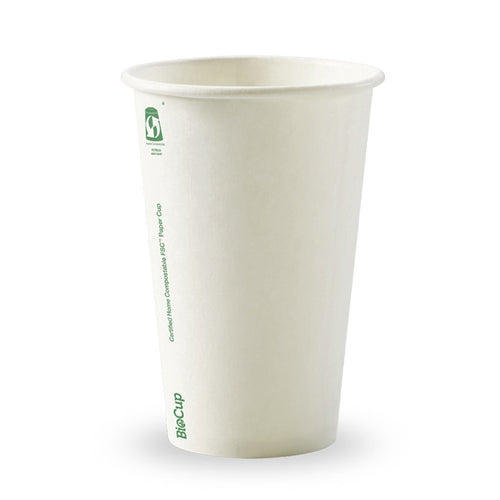 350ml / 12oz (80mm) White Single Wall BioCup - SA Compliant