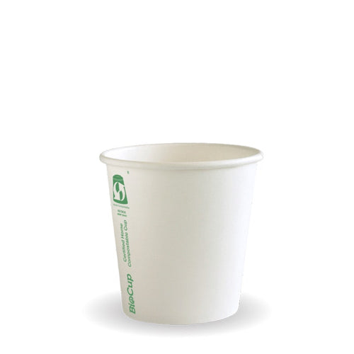 120ml / 4oz (63mm) White Single Wall BioCup - SA Compliant