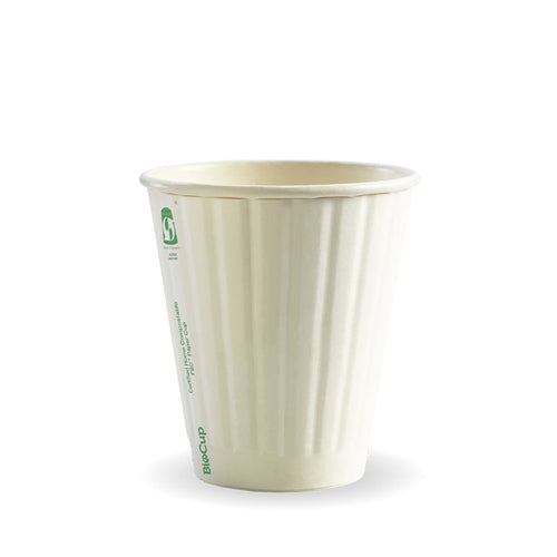 295ml / 8oz (90mm) White Double Wall BioCup - SA Compliant