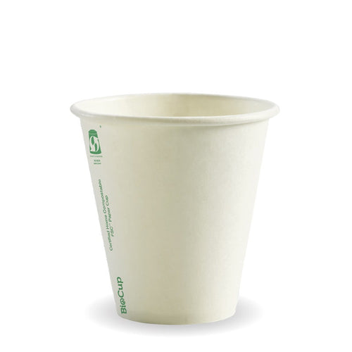 280ml / 8oz (90mm) White Single Wall BioCup - SA Compliant