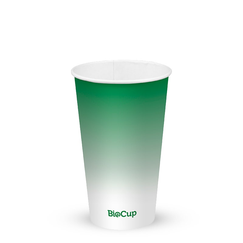 500ml / 16oz (90mm) Green Cold Paper BioCup