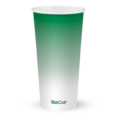 960ml / 32oz (105mm) Green Cold Paper BioCup