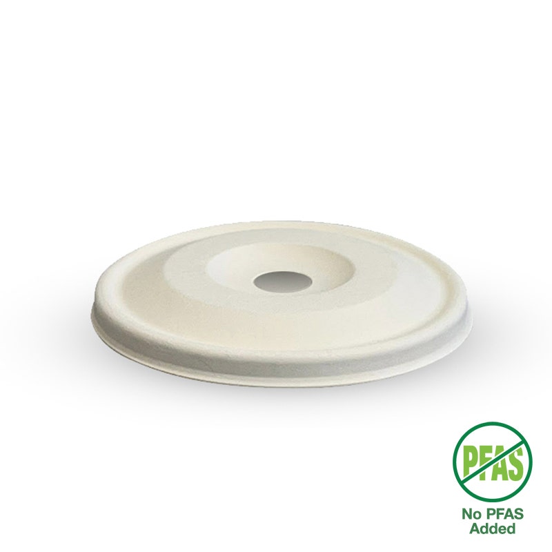 80mm Plant Fibre Flat Cold Paper BioCup Lid