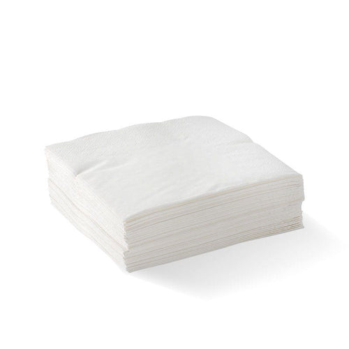 2-Ply White Corner Embossed Cocktail BioNapkin