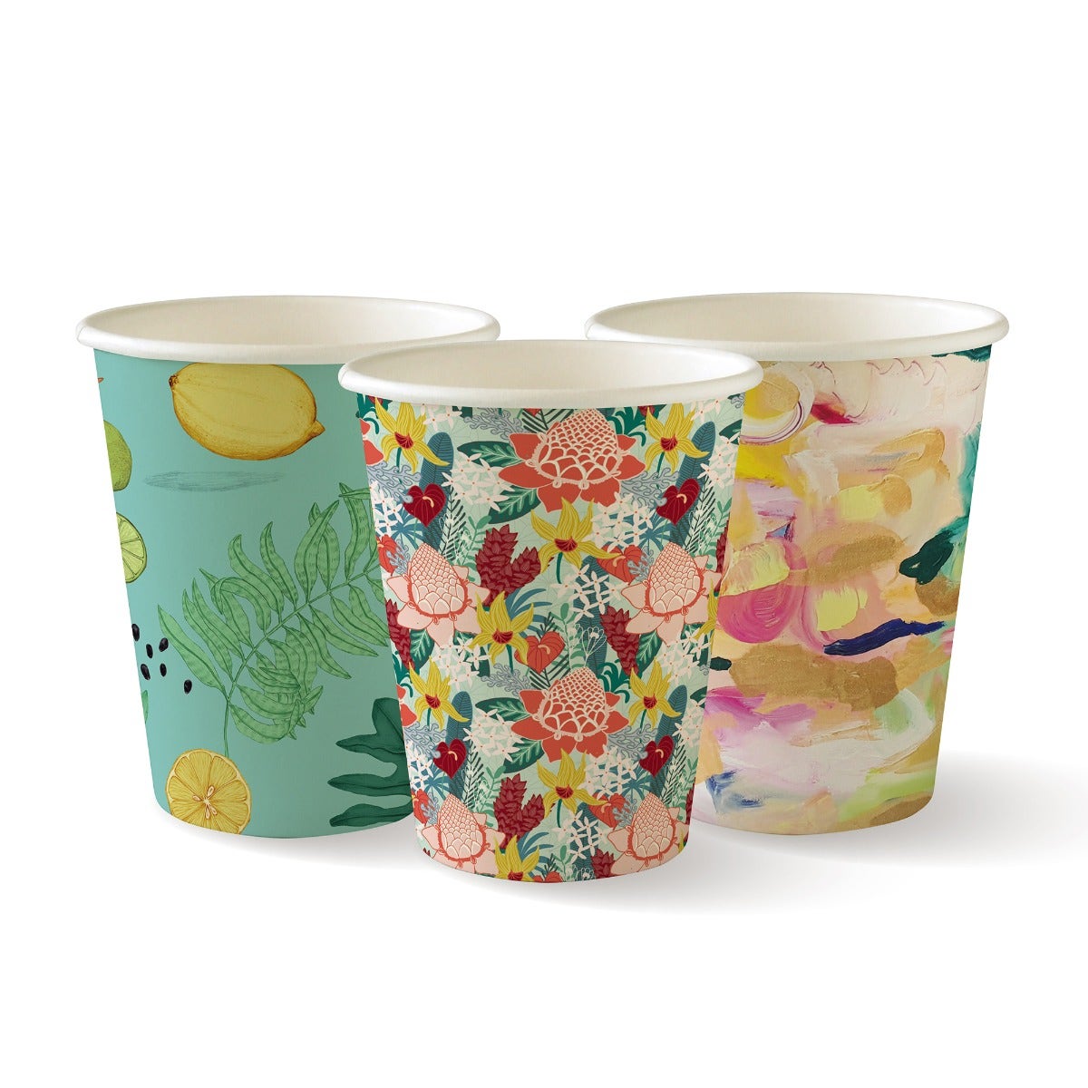 25 Pack - 295ml / 8oz (90mm) Art Series Single Wall BioCup